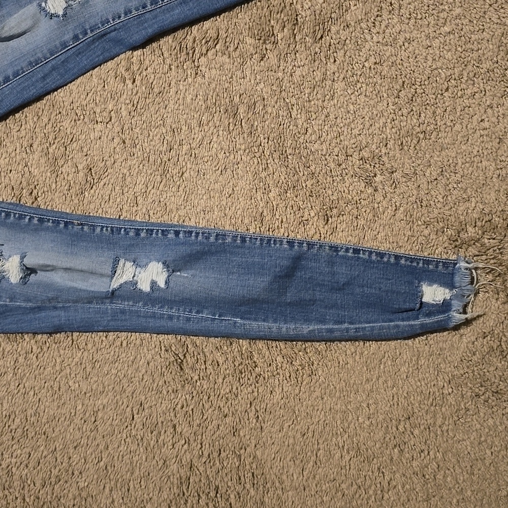 NWOT ladies KanCan jeans with rips skinny blue jeans size 1 waist 24 😍 - Picture 5 of 12